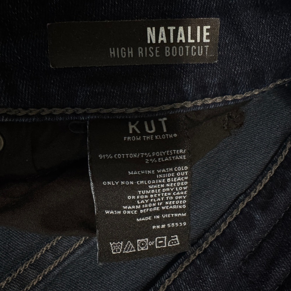 KUT Jeans Womens Size 4 Dark Wash Natalie High Rise Bootcut Stretch Denim - Picture 9 of 13